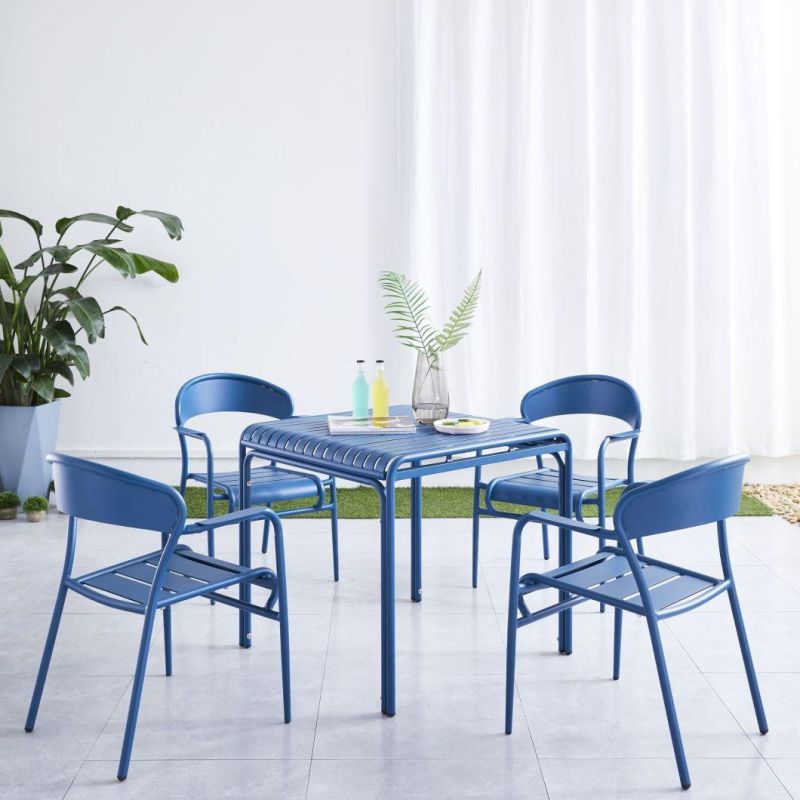 Chinese Factory Supply Wholesale Aluminum Dining Table and Chair Dining Furniture