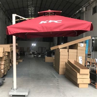 Wholesale Customizable Material Traditional Double Top Hydraulic Side Pole Umbrella