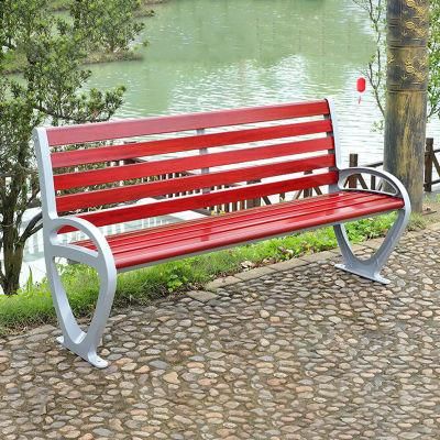 Outdoor Wooden Cast Iron Park Garden Bench