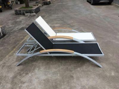 New Textilene + Aluminum OEM Foshan Outdoor Furniture Chaise Lounge