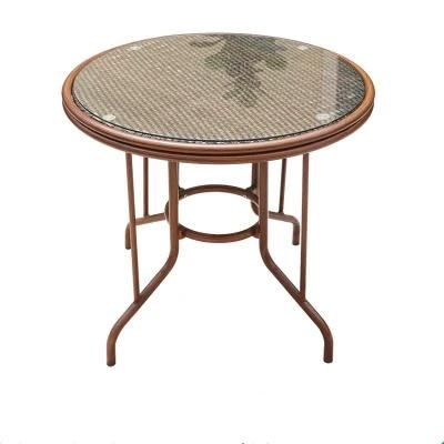 Hot Sales Restaurant Dining Table Aluminum Wicker Table