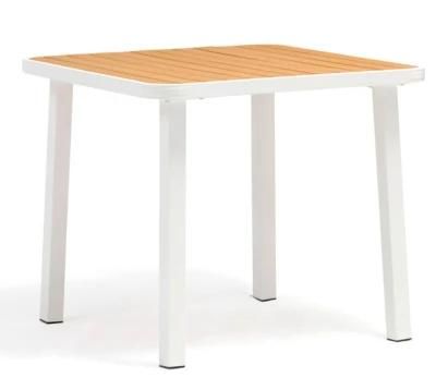 Outdoor Garden Restaurant Aluminium Timber Dining Tables
