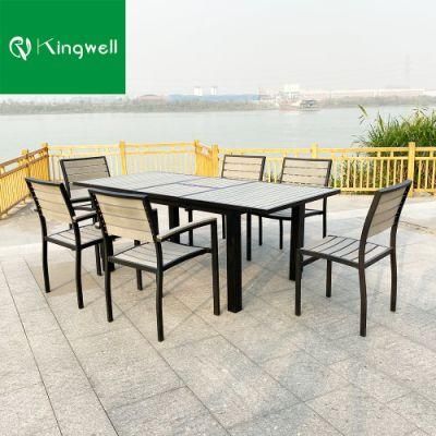 New Design Balcony Garden Outdoor Patio Wooden Aluminum Feet Chair Used on Home and Villa
