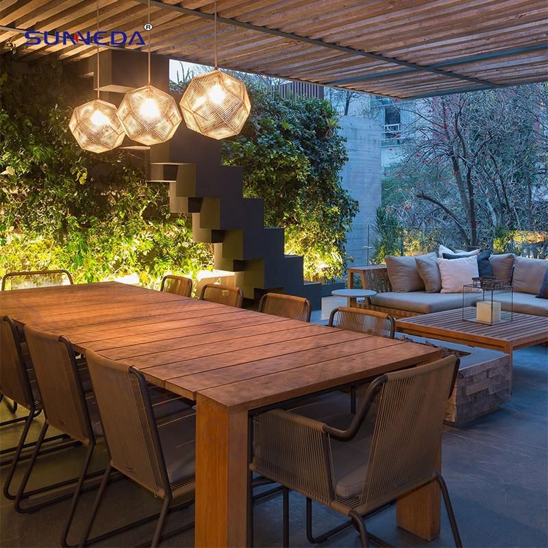 Aluminum Frame Modern Patio Outdoor Furniture Dining Table Sets