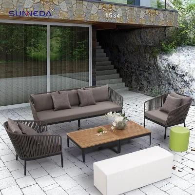 Outdoor Furniture Foshan/Shunde Patio Wicker Rope Garden Sofa