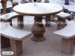 Natural Granite Stone Garden Outdoor Round Table Chair Furniture