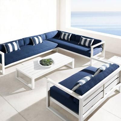 Nordic Outdoor Sofa Villa Rope and Aluminum Frame Combination Hotel Outdoor Furniture