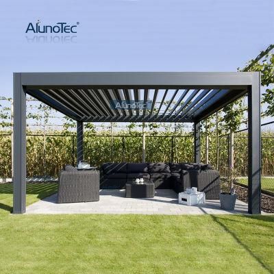 AlunoTec Modern New Design Outdoor Sun Shade Gazebo Garden Waterproof Economic Windproof Pergola Canopy