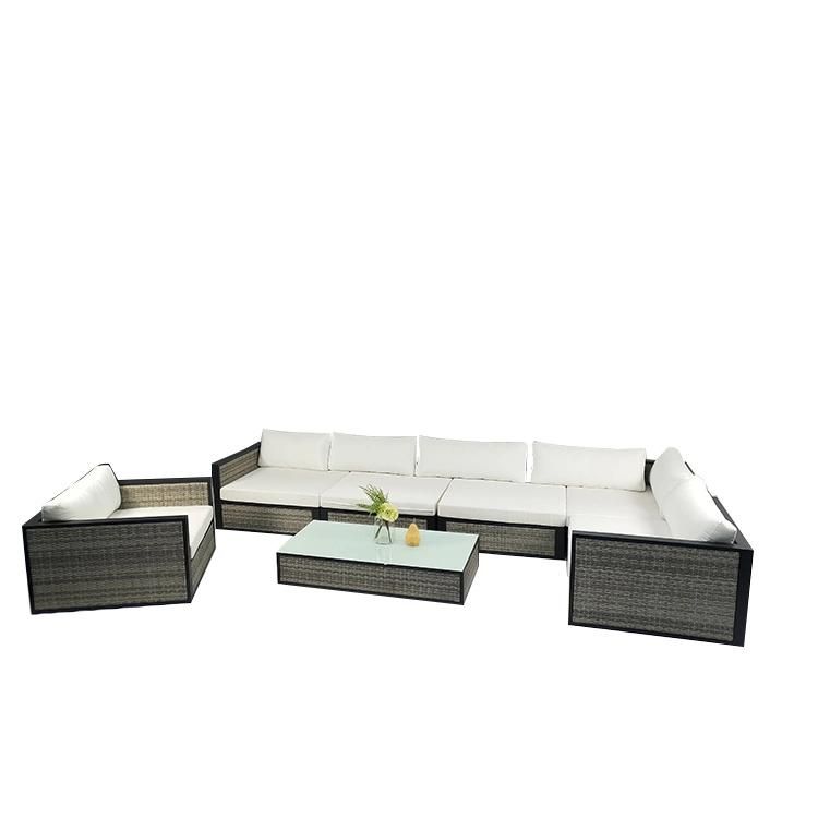 All Weather Resistance Aluminum Wicker Rattan Sets Outdoor Furniture Patio Garden Sofa