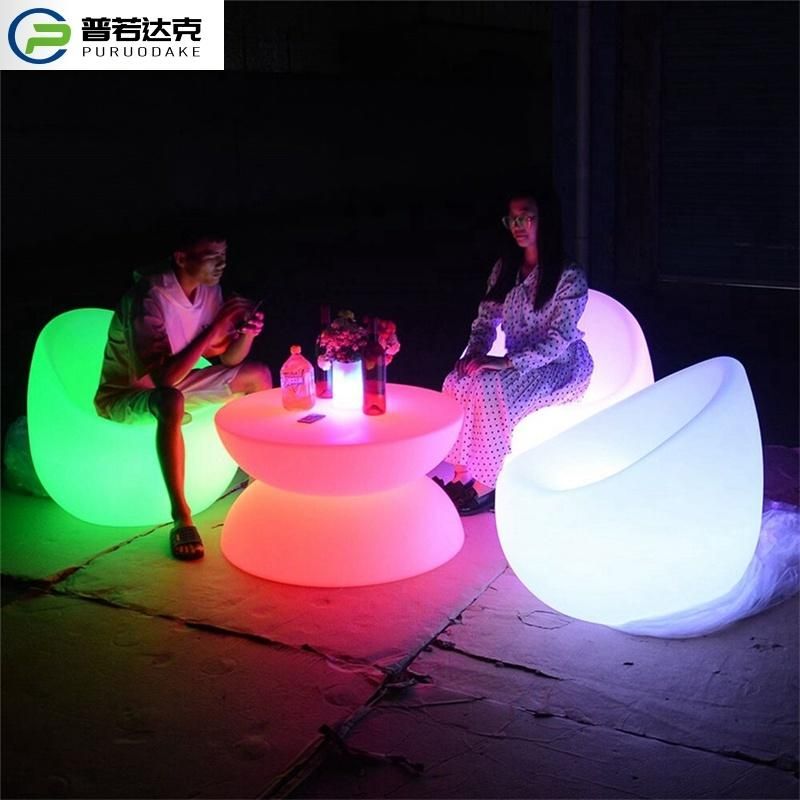 PE Plastic LED Bar Furniture LED Table LED Chairs