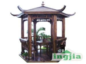 Wooden Classical Antiqued Patio Garden Leisure Outdoor Pavilion (SC-D006)