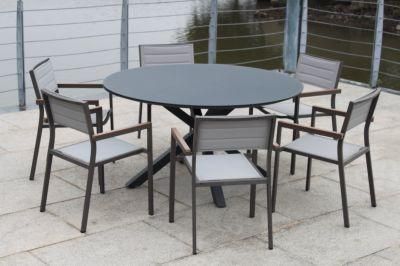 Foshan Hotel Outdoor Dining Table for 6 Round Patio Set