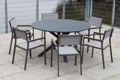 Foshan Hotel Outdoor Dining Table for 6 Round Patio Set