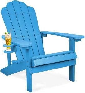 Kd Garden Furniture Patio Chairs with Cup Holder-Perfect for Beach, Pool, and Fire Pit Seating Adirondack Chair