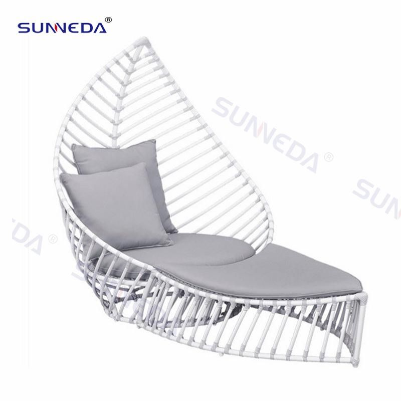 Modern Luxury Home Hotel Swimming Pool Outdoor Furniture Leafs Sunbed Daybed