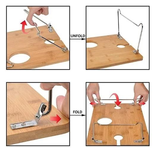 Outdoor Wine Picnic Table, Large Folding Portable Bamboo Snack & Cheese Tray with 4 Wine Glasses Holder for Concerts at Park, Beach