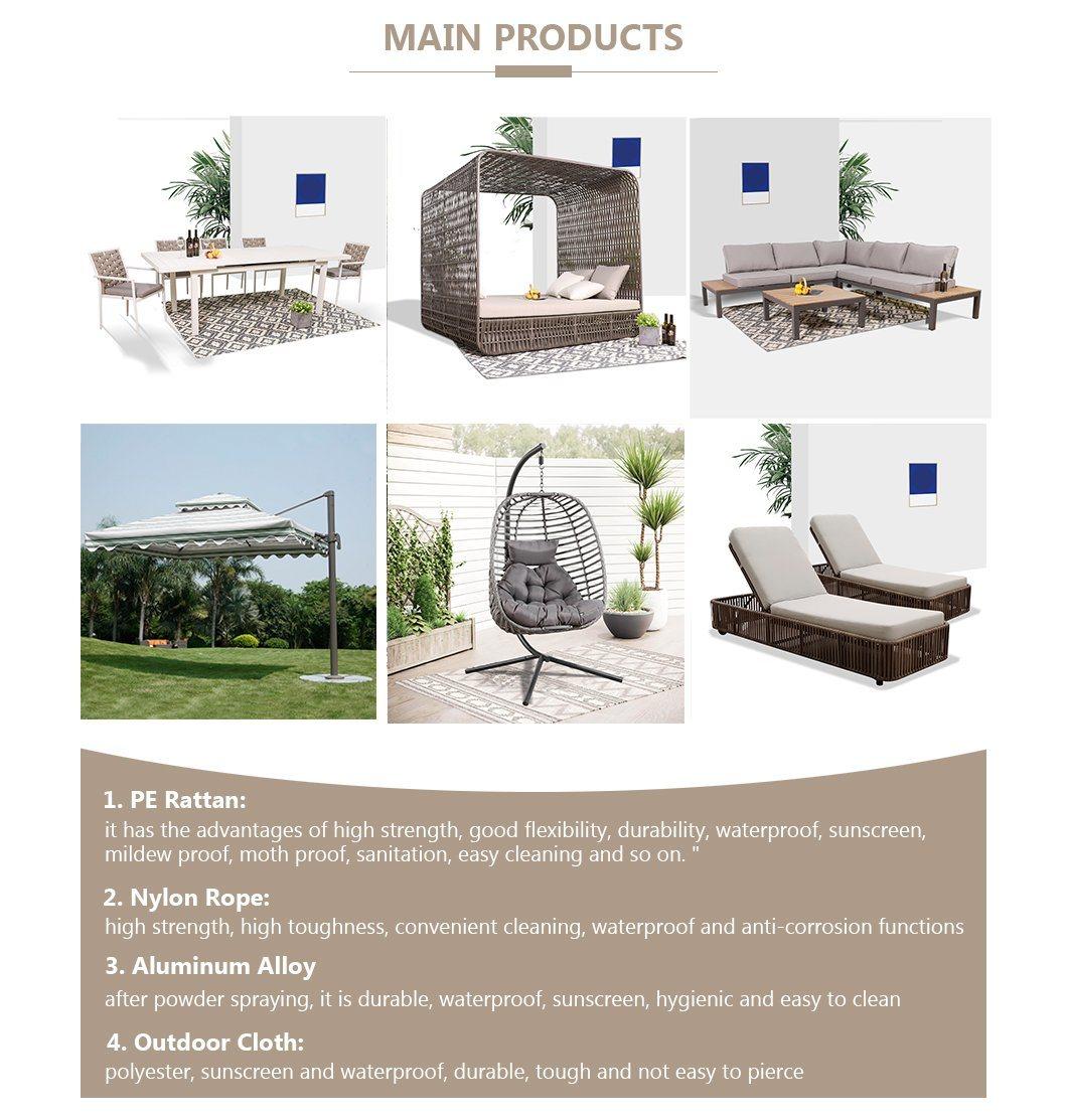 Hot Sale Outdoor OEM Carton Foshan Cast Aluminium Furniture Paito Rattan Chair with Good Service