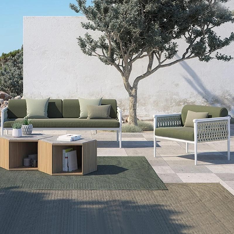 Outdoor Sofa Combination Villa Courtyard Garden Rattan Table and Chair