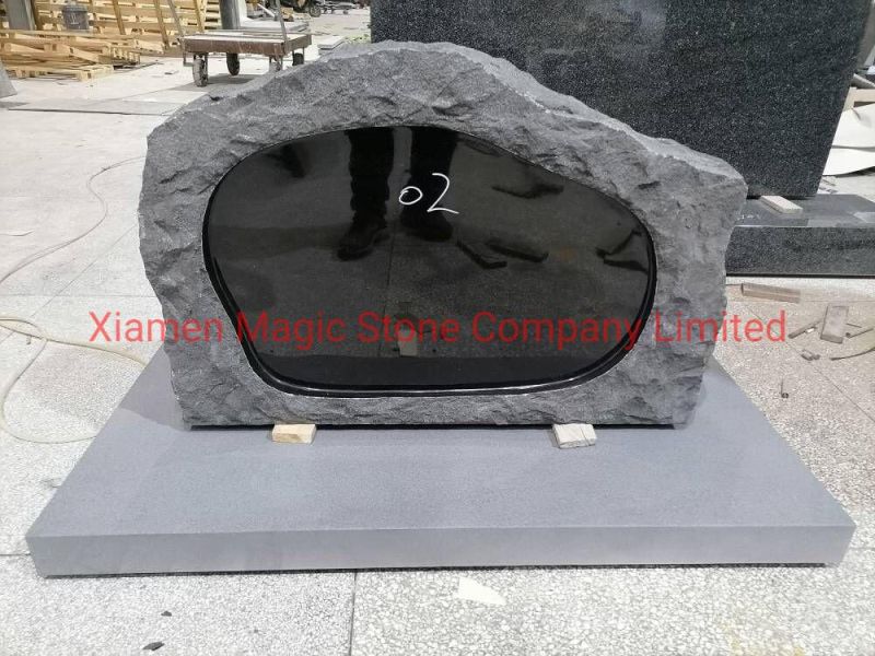 Hot Selling Granite Cemetery American Monument Tombstone Marker with Base