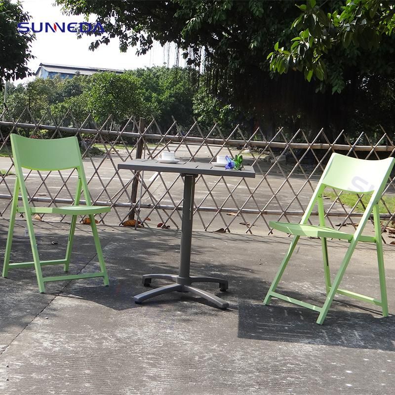 Patio Modern Outdoor Green Aluminum Dining Table Set