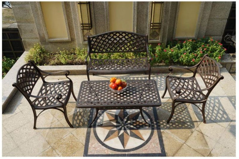 Hot Sell Stability Aluminum Cast Furniture, Garden Furniture Sets, Aluminum Dining Furniture for Outdoor or Indoor