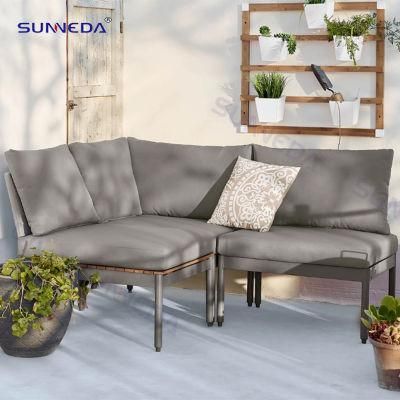 Outdoor Minimalism Modern Sectional Sofa with Aluminum Frame