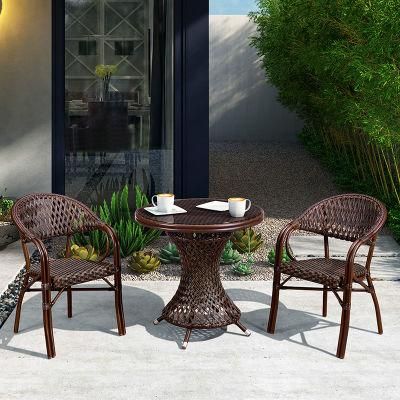 China Latest Leisure Waterproof Bistro Terrace Forest Round Rattan Outdoor Furniture Chair