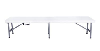 White Color Foldable Bench in 6FT Folding in Half Bench