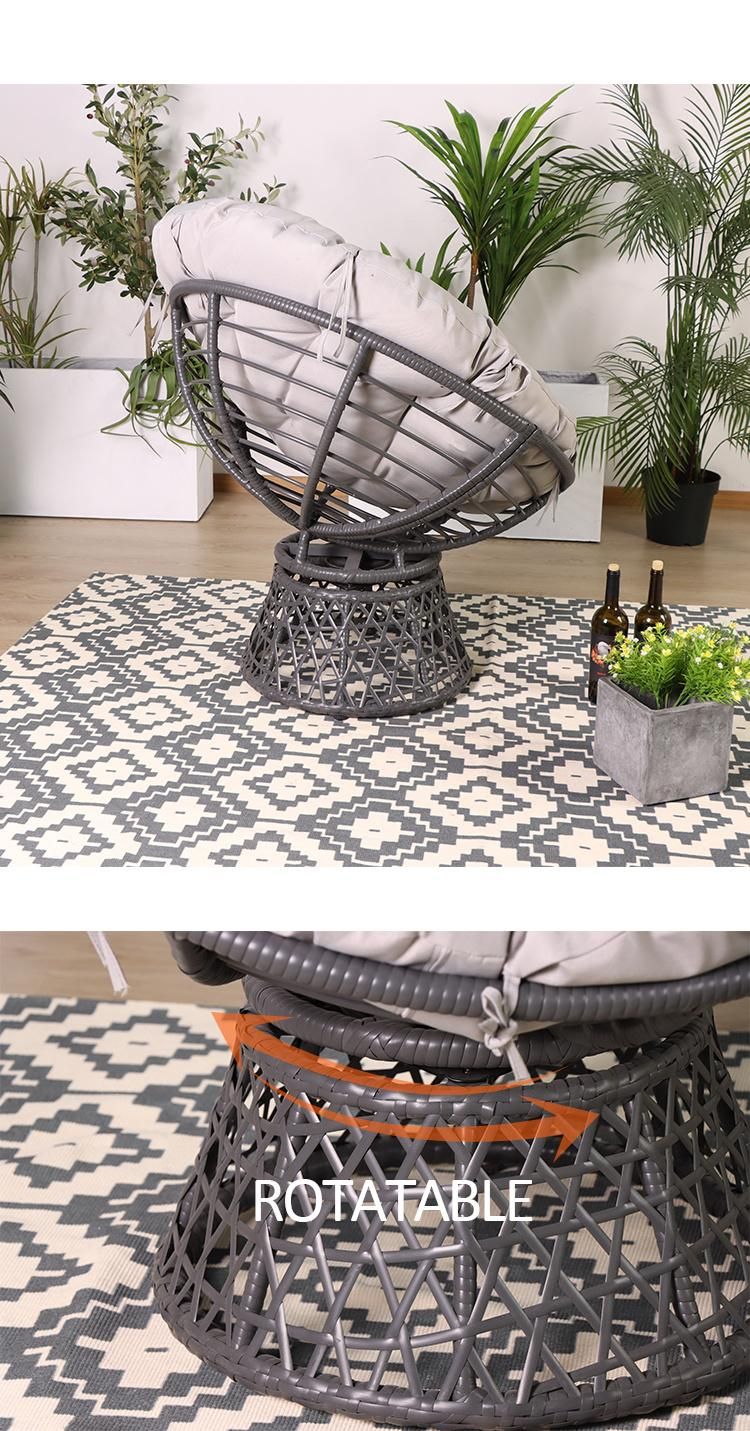 Can with Coffee Table or Dining Woven Outdoor Chairs Garden Swivel Chair