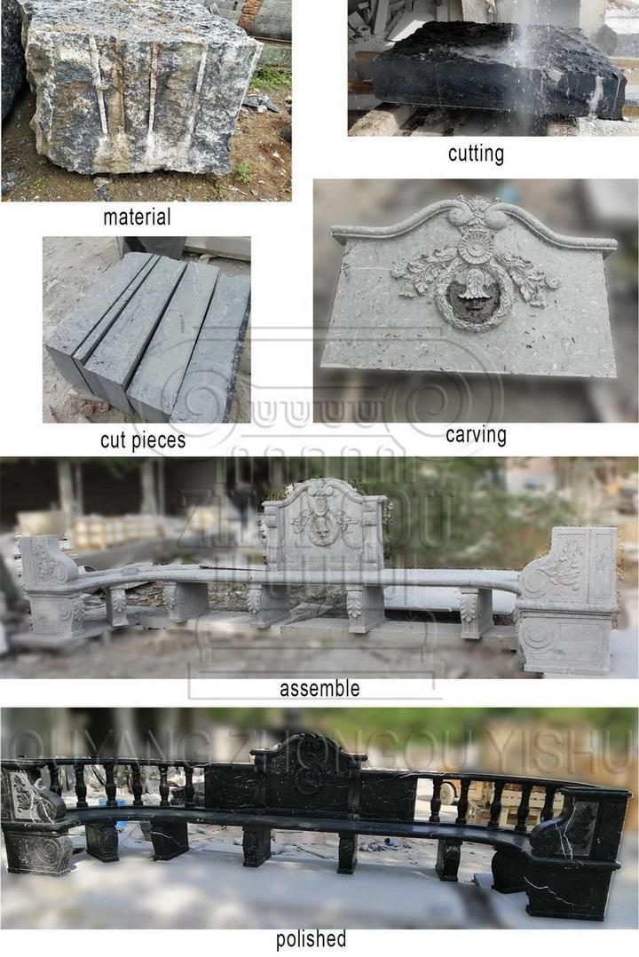 Natural Marble Bench for Garden Decoration
