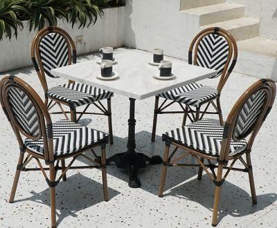 High Quality and Low Price PE Rattan Chair for Retro Hotel Cafe Restaurant Balcony