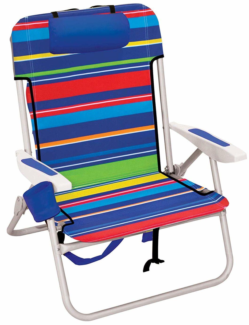 Deluxe 4 Position Aluminum Backpack Chair with Drink Holder & Dry Cell Pouch