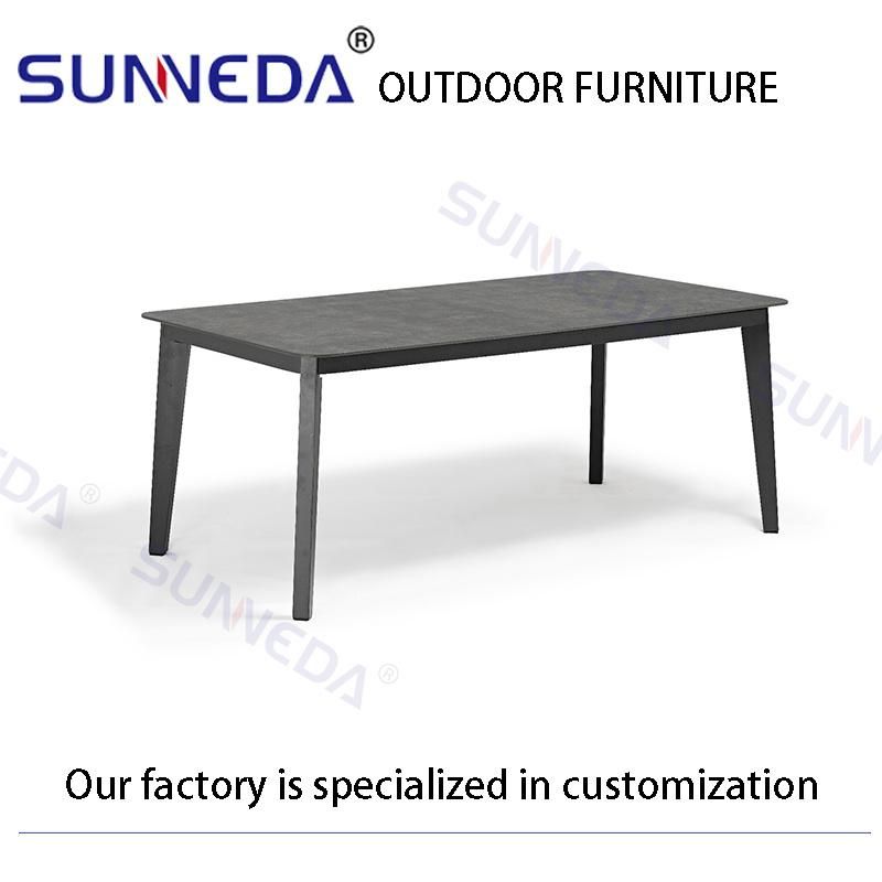 Aluminum Frame Metal Black Water Resistence High Quality Furniture Set