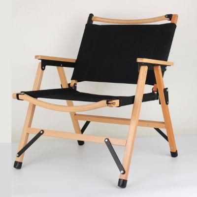 Lightweight Solid Wood Excellent Load-Bearing Capacity with Durable Canvas Fabric Folding Chair