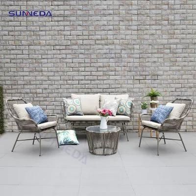 Courtyard Aluminum Rattan Garden Furniture Leisure Sofa Set