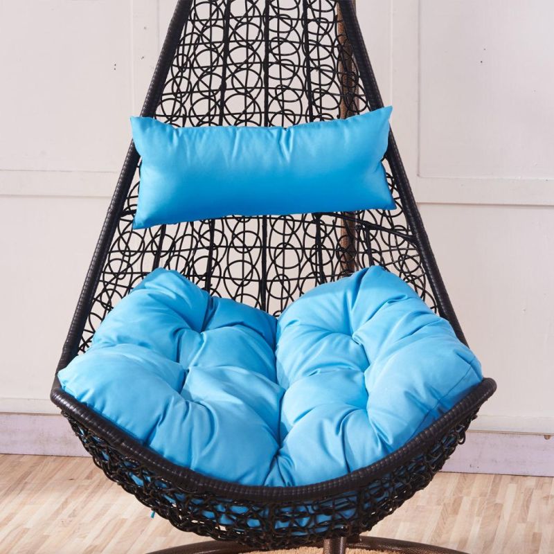 Modern Patio Garden Outdoor Gaming Rattan Metal Egg Swing Chair