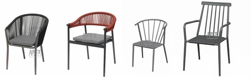 UV Resistant Outdoor Garden Aluminium Rattan Wicker Stacking Coffee Chair