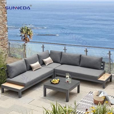 Modern Classic Outdoor Hotel Garden Aluminum Corner Sofa Set