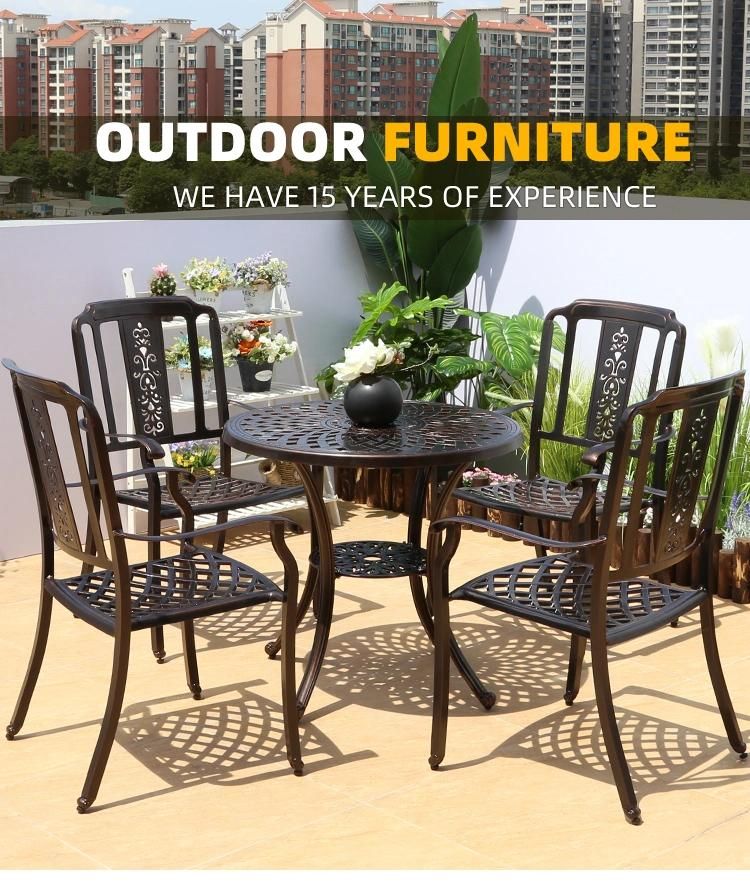 High-Quality Cast Aluminum Products/with Round Table and 4 Chairs