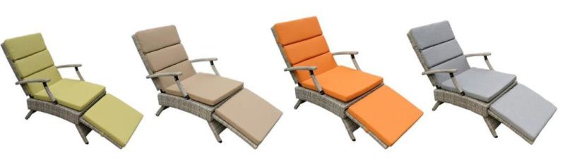 Outdoor Garden Rattan Foldable Beach Leisure Sun Chaise Lounge