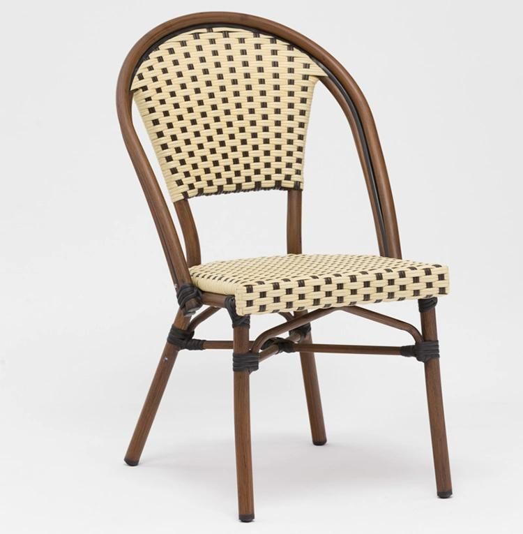 Hot Sale Weather Proof Outdoor French Rattan Bistro Chair