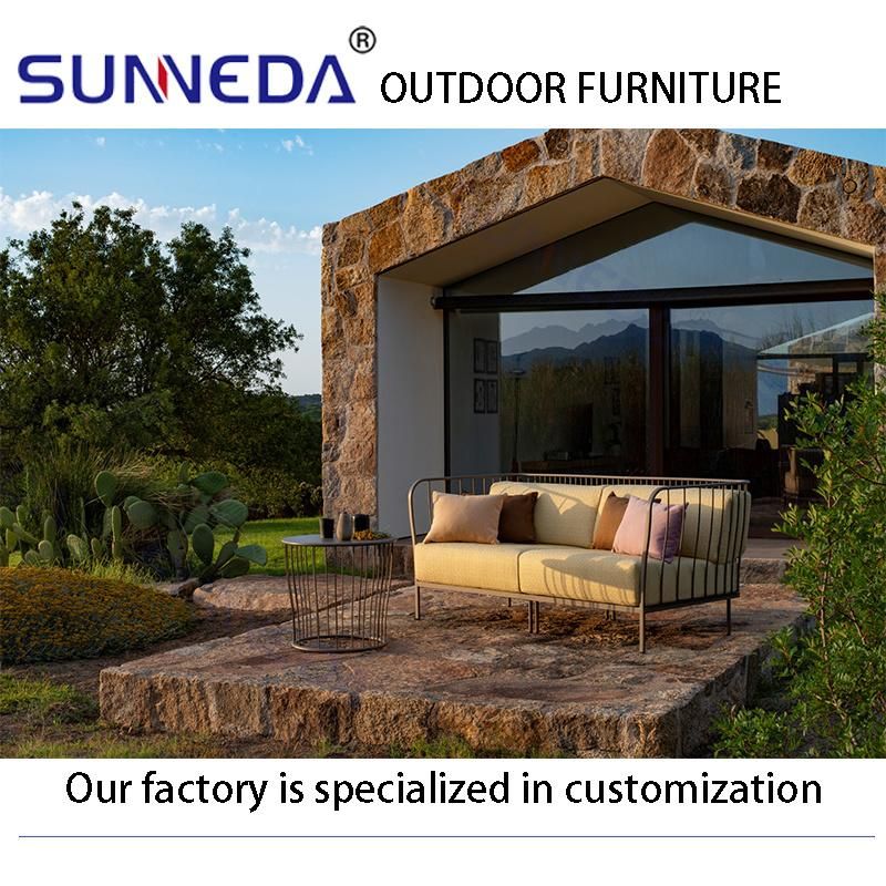 European Style Factory Directly Sell Iron Sectional Sofa Outdoor Furniture
