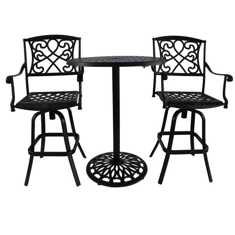 Cast Aluminum Garden BBQ Table Patio Grill Table Set BBQ Table