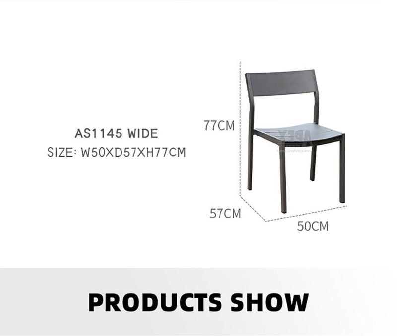 Best Price Wholesale Comfortable Outdoor Dining Room Stackable Aluminum Chair