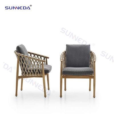 Commercial European Style Fashion Hotel Restaurant Courtyard Lawn Outdoor Armchair Set