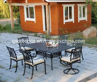 Die Cast Aluminum Garden Furniture Outdoor Dining Table Chairs