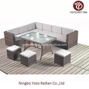 Steel Table Corner Sofa Set 1003 Grey