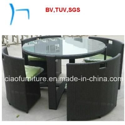 F- Rattan Outdoor Furniture Dining Wicker Table and Chair (CF672T+CF672C)