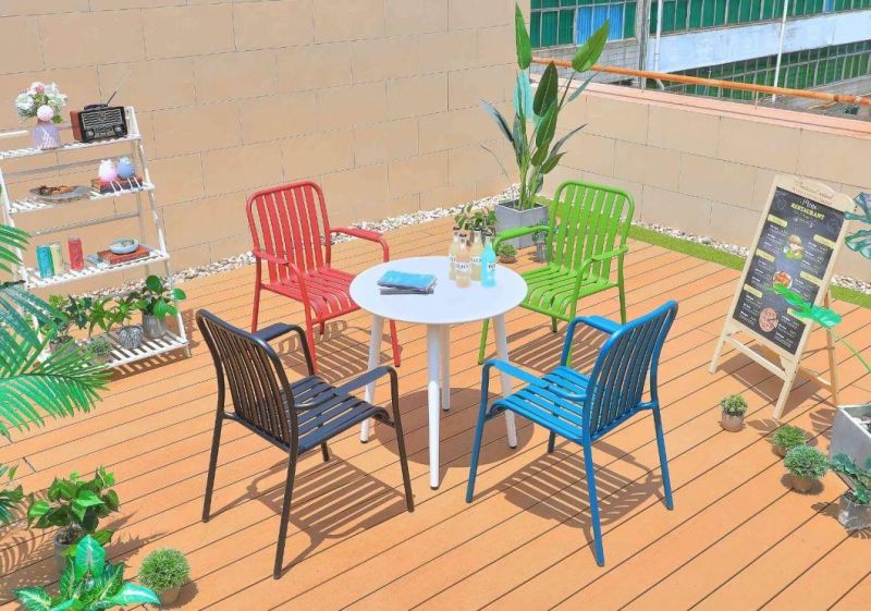 Garden Decoration Colorful Terrace Furniture Dining Room Terrace Set Modern Aluminium Outdoor Dining Set