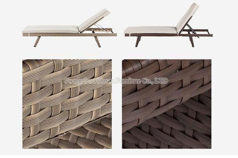 Garden Outdoor Patio Furniture Rattan Chaise Lounge Lounger Sunbed